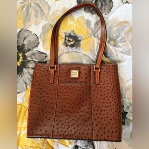 Dooney & Bourke Ostrich-Embossed Tan Tote